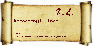 Karácsonyi Linda névjegykártya